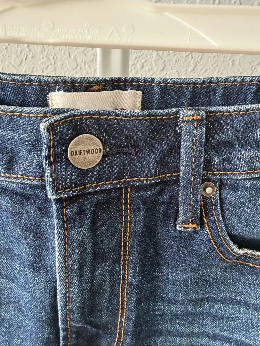 DRIFTWOOD Dark Blue Embroidered Floral Denim Shorts - Picture 4 of 7